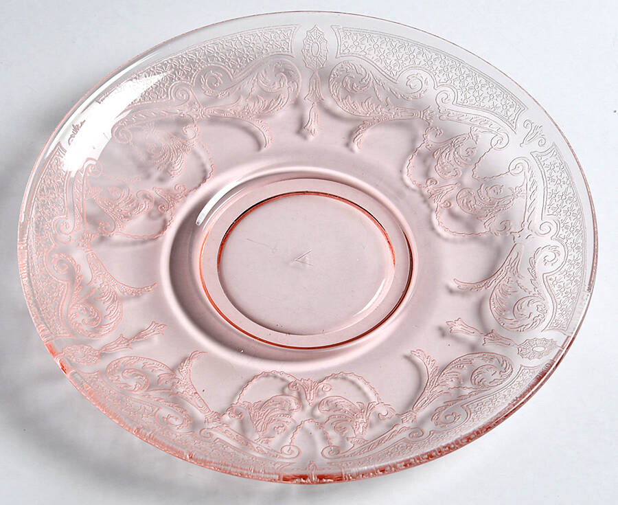 Etch 520 Pink (Stem 3060) Cream Soup Saucer Only by Cambridge-1