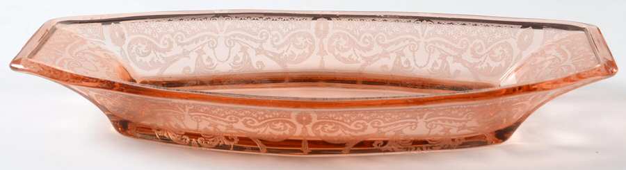 Etch 520 Pink (Stem 3060) 11" Oblong Celery by Cambridge-1