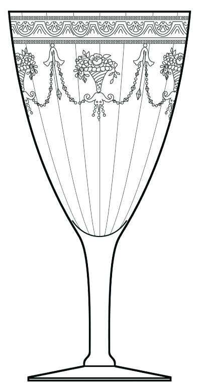 Etch 701 Water Goblet by Cambridge-1