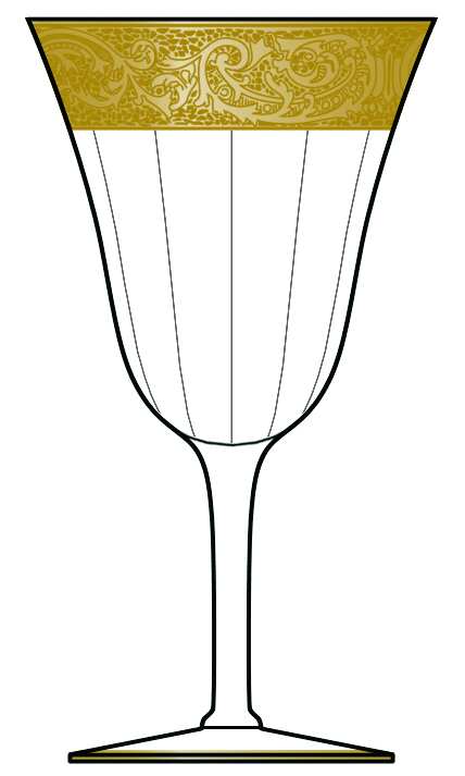 Florentine Clear (Stem 3060) Water Goblet by Cambridge-1