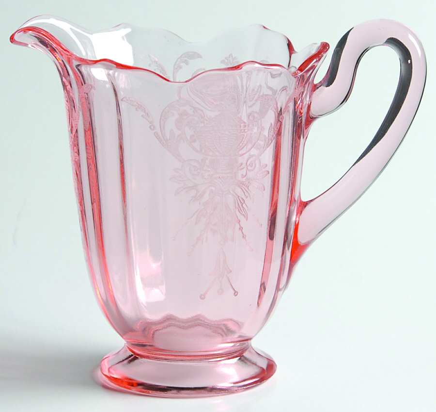Etch 739 Pink (Stem 3130) Creamer by Cambridge-1