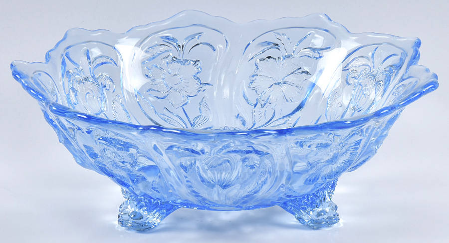 Everglade Blue 12" Three-Toed Bowl by Cambridge-1