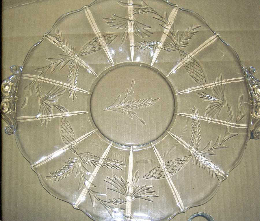Fuchsia Handled Cake Plate by Cambridge-1