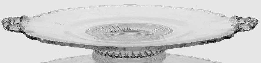 Gadroon Clear 8" Footed Plate by Cambridge-1