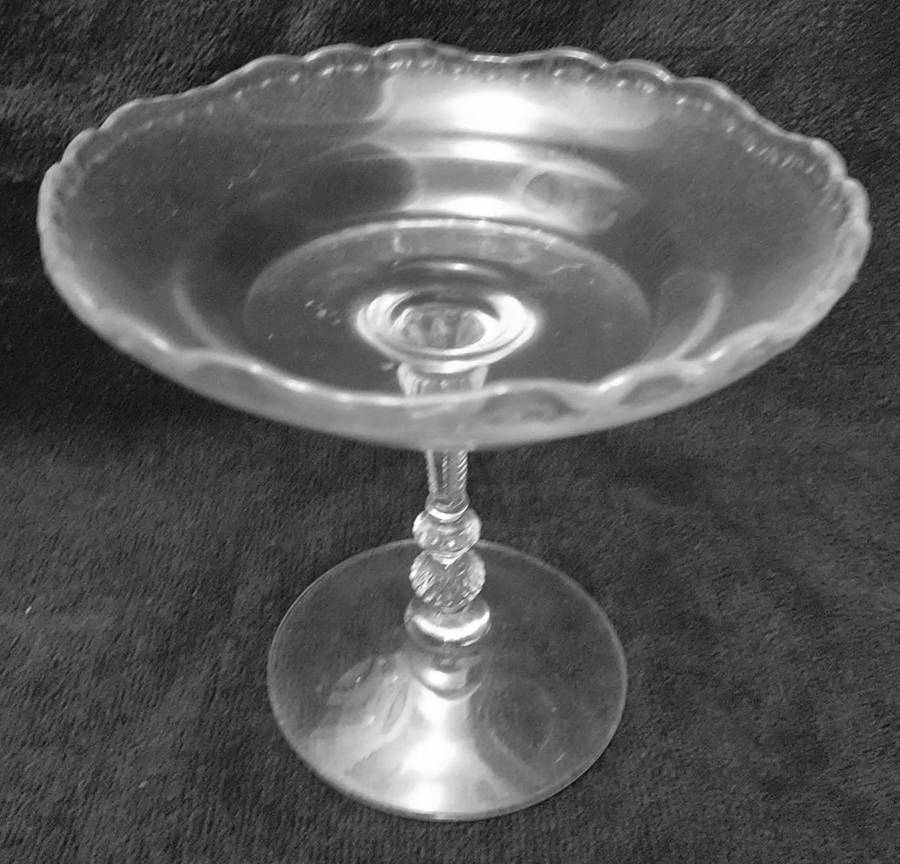 Gadroon Clear Round Compote (Height X Width) by Cambridge-1