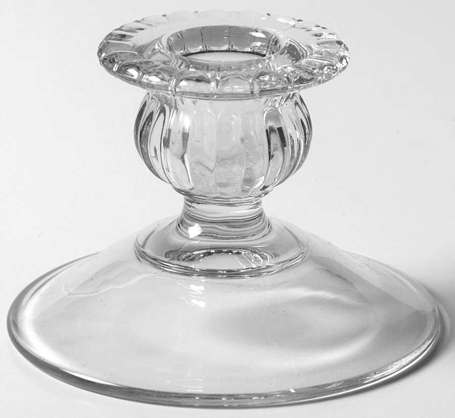 Gadroon Clear 2" Candlestick (Shape 3500) by Cambridge-1