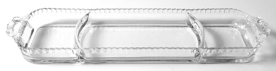 Gadroon Clear Handled 3 Section Rectangular Tray by Cambridge-1