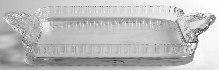 Gadroon Clear Handled Square Tray by Cambridge-1