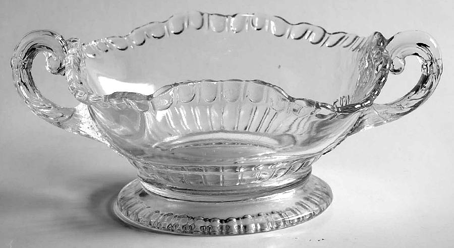 Gadroon Clear Handled Open Candy Dish by Cambridge-1