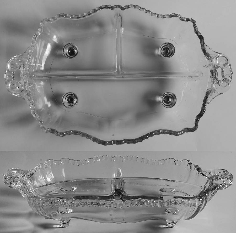Gadroon Clear #3500/64 4-Toed 3 Part Relish by Cambridge-1