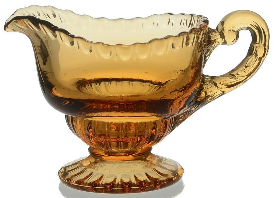 Gadroon Amber Individual Creamer (Shape 3500) by Cambridge-1