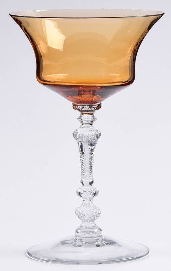 Gadroon Amber Champagne/Tall Sherbet by Cambridge-1