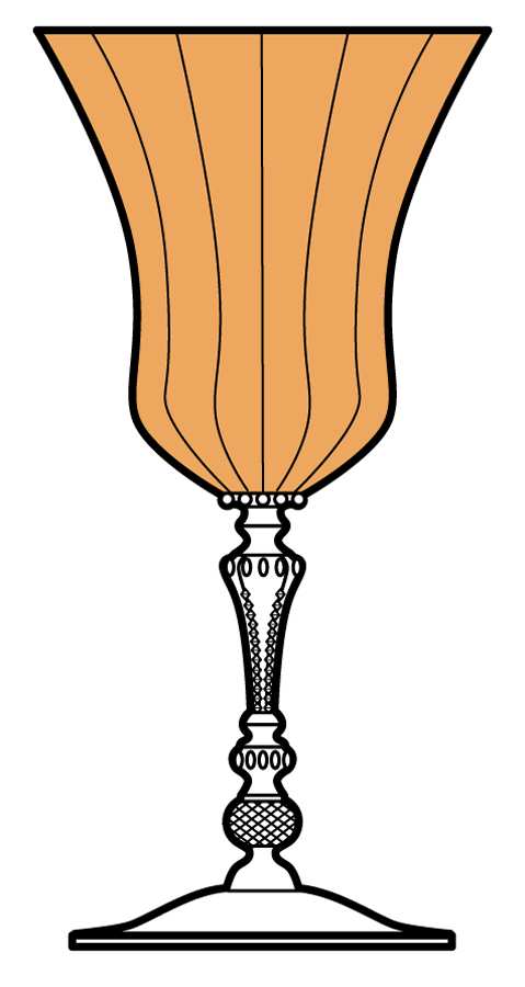 Gadroon Amber Water Goblet by Cambridge-1