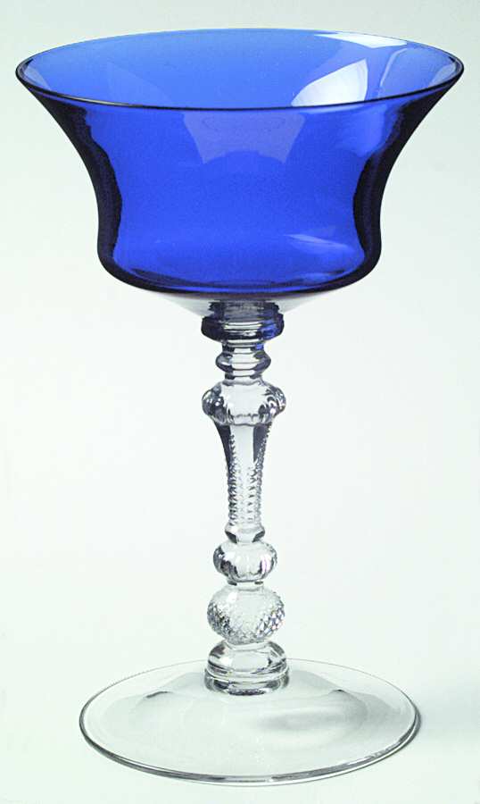 Gadroon Cobalt Champagne/Tall Sherbet by Cambridge-1