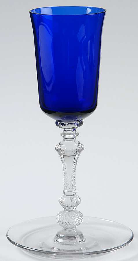 Gadroon Cobalt Cup Foot Torchere by Cambridge-1
