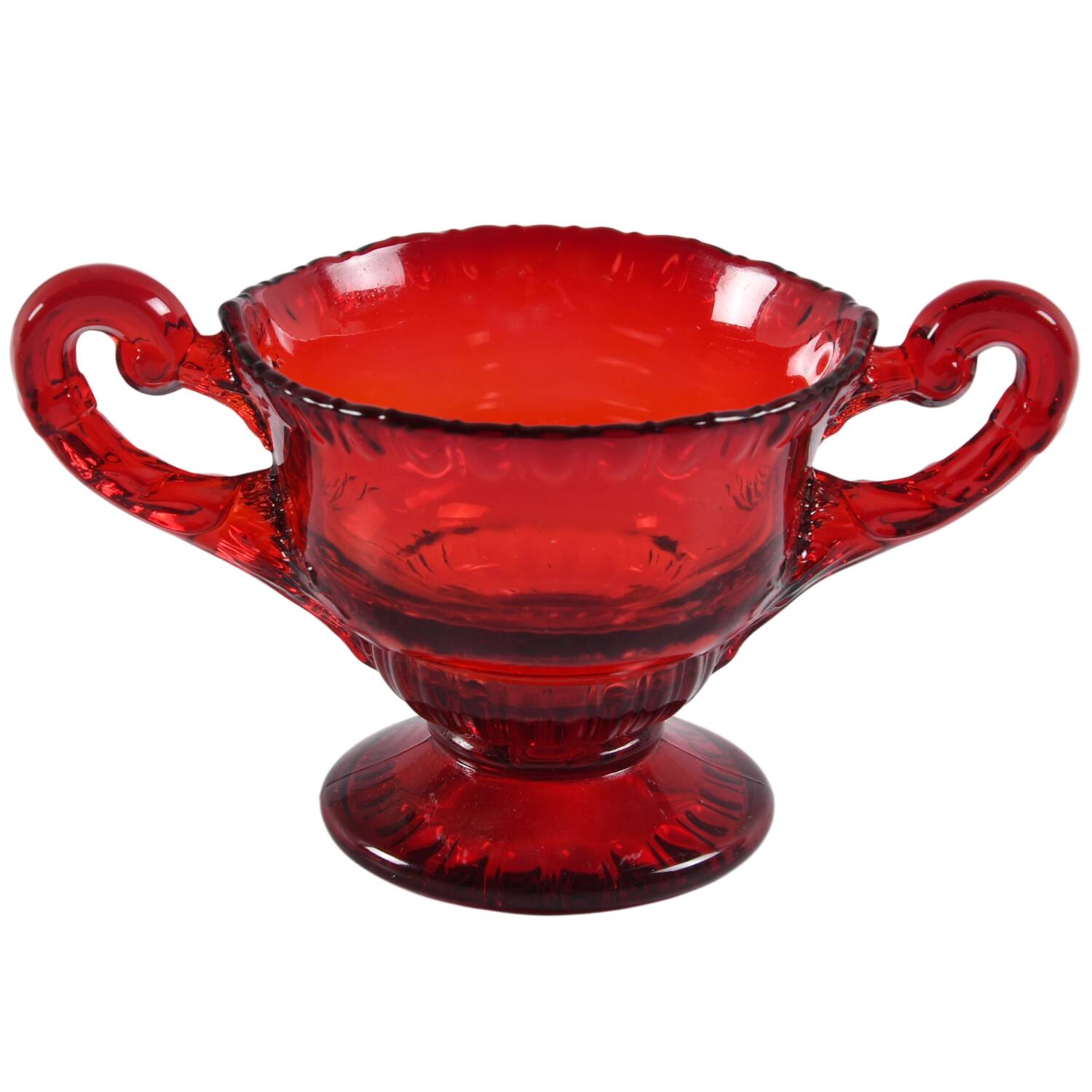 Gadroon Ruby Open Sugar Bowl (Shape 3500) by Cambridge-1