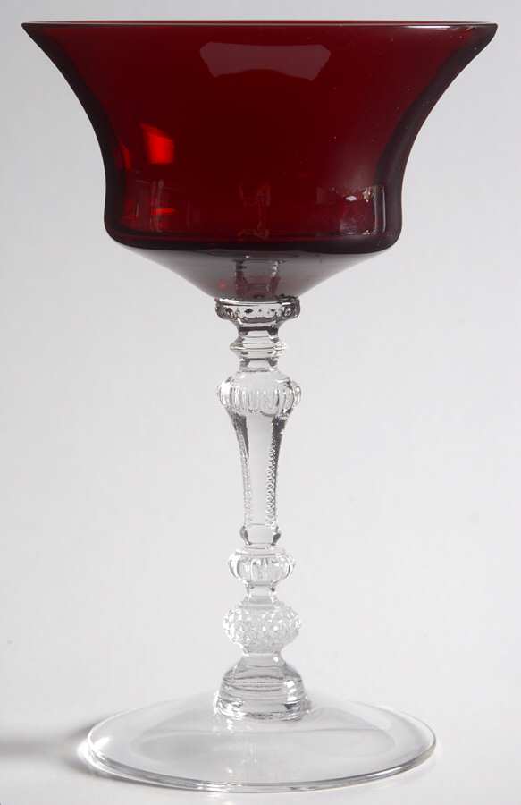 Gadroon Ruby Champagne/Tall Sherbet by Cambridge-1