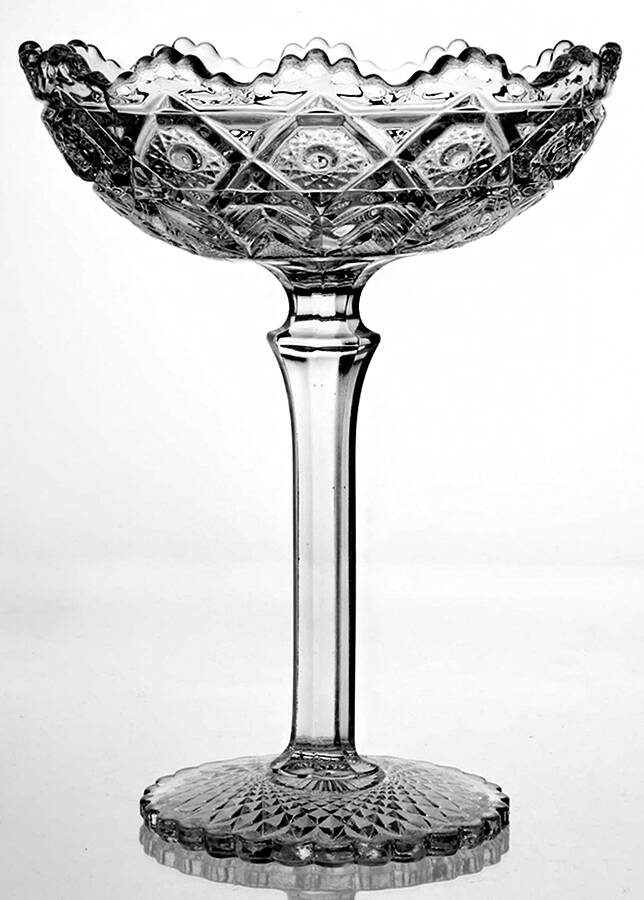 Inverted Feather Round Compote (Height X Width) by Cambridge-1