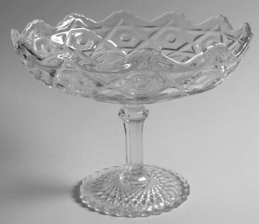Inverted Feather Round Compote (Height X Width) by Cambridge-1