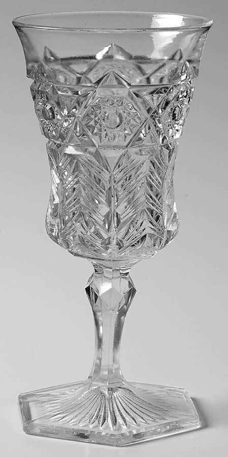 Inverted Feather Water Goblet by Cambridge-1