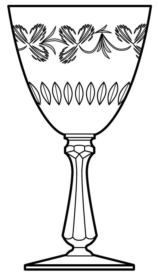 Ivy (Stem #3750) Water Goblet by Cambridge-1