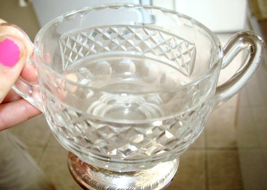 King Edward Open Sugar Bowl with Sterling Base by Cambridge-1