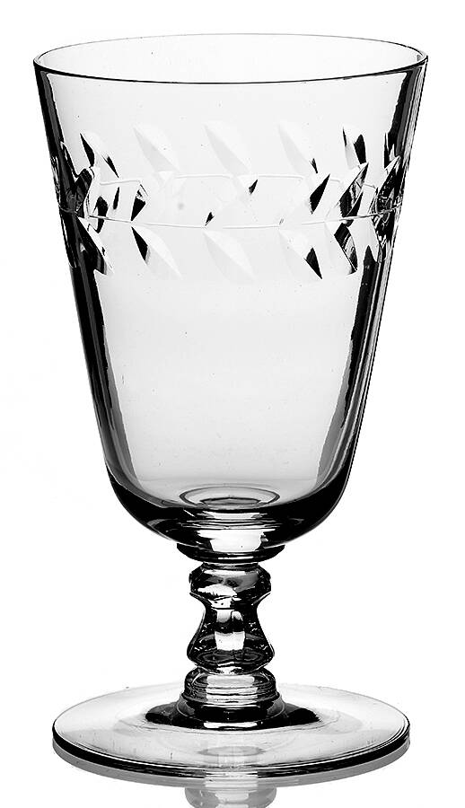 Laurel Wreath Clear (Stem 3700) Footed Tumbler by Cambridge-1