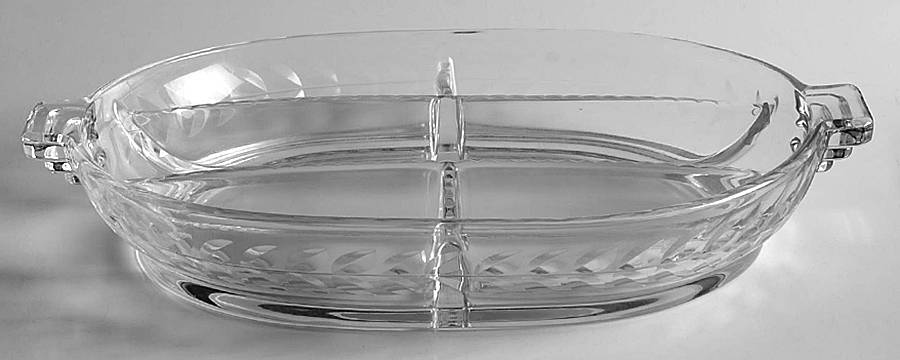 Laurel Wreath Clear (Stem 3700) 11" Oval 5 Part Relish by Cambridge-1