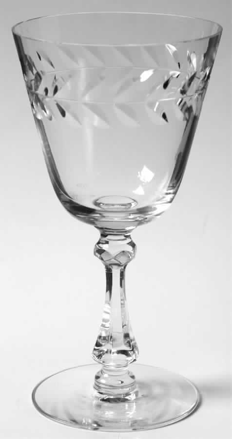 Laurel Wreath Clear (Stem 3700) Water Goblet by Cambridge-1