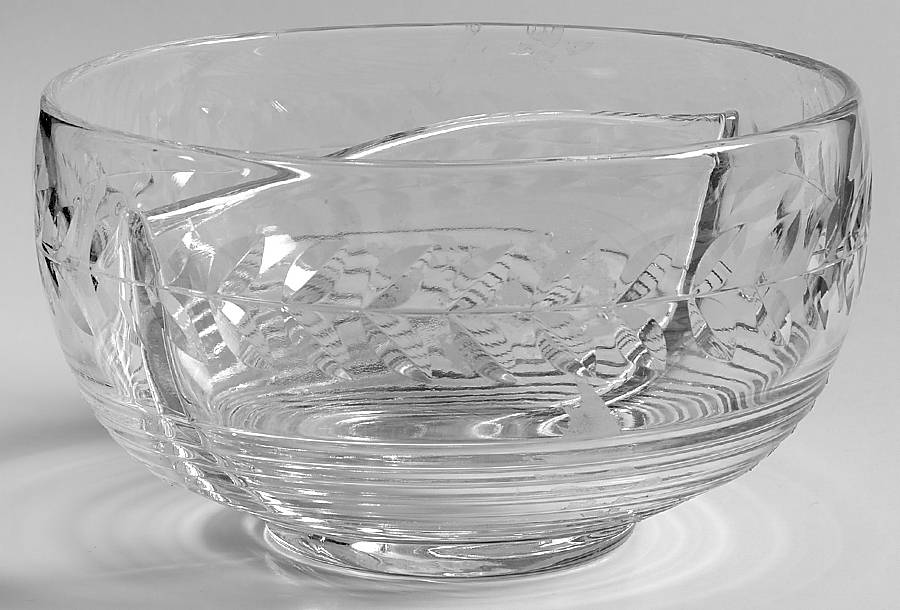Laurel Wreath Clear (Stem 3700) Divided Dressing Bowl by Cambridge-1