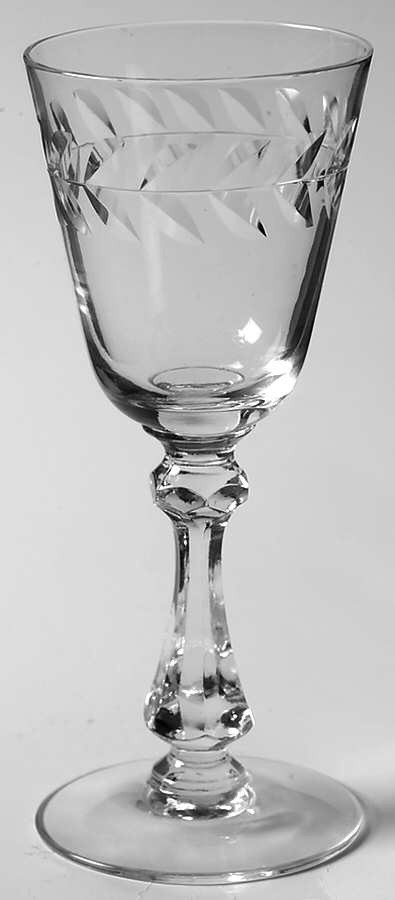 Laurel Wreath Clear (Stem 3700) Wine Glass by Cambridge-1