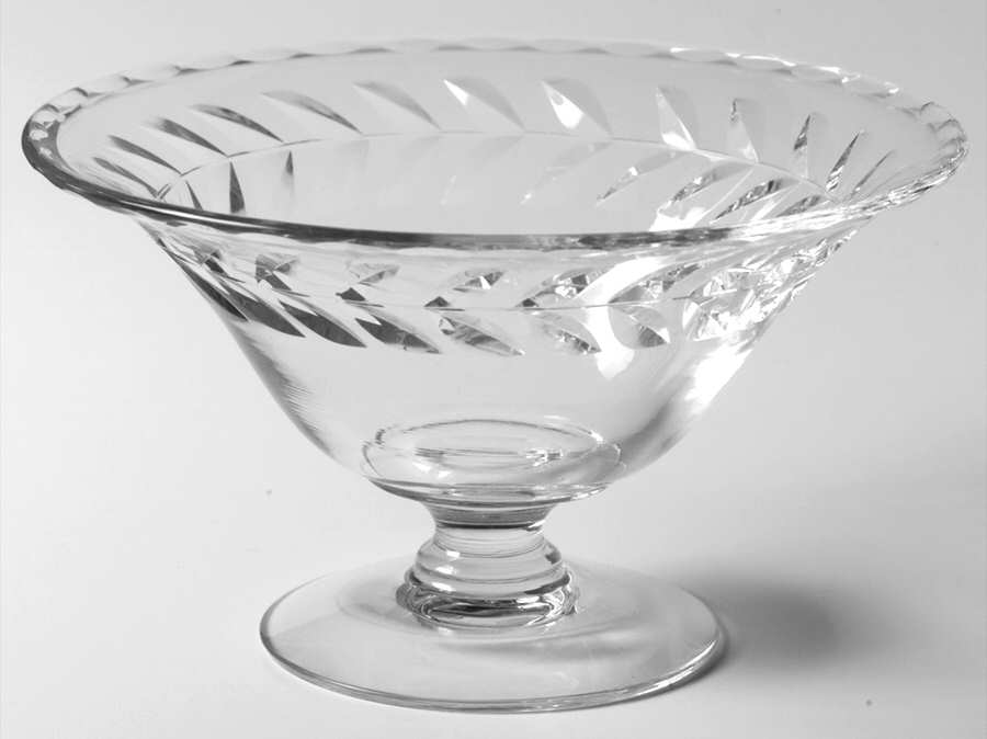 Laurel Wreath Clear (Stem 3700) Round Compote (Height X Width) by Cambridge-1