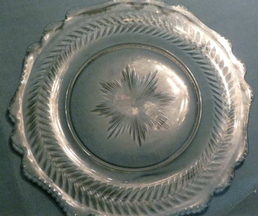 Laurel Wreath Clear (Stem 3700) 8" Salad Plate (Shape 3400) by Cambridge-1