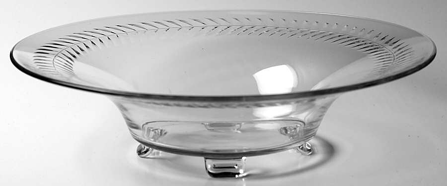 Laurel Wreath Clear (Stem 3700) 12" 4-Toed Footed Bowl by Cambridge-1