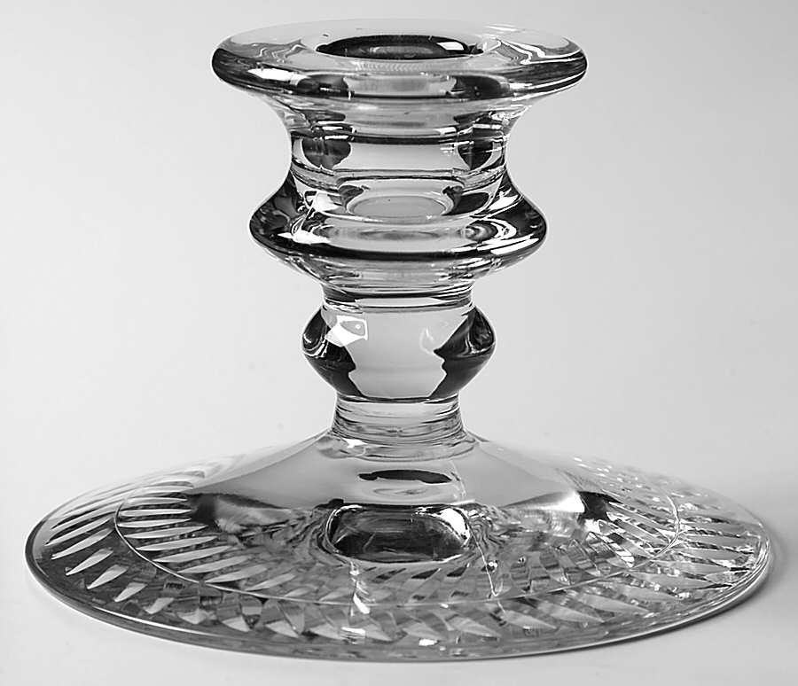 Laurel Wreath Clear (Stem 3700) Single Light Candlestick by Cambridge-1