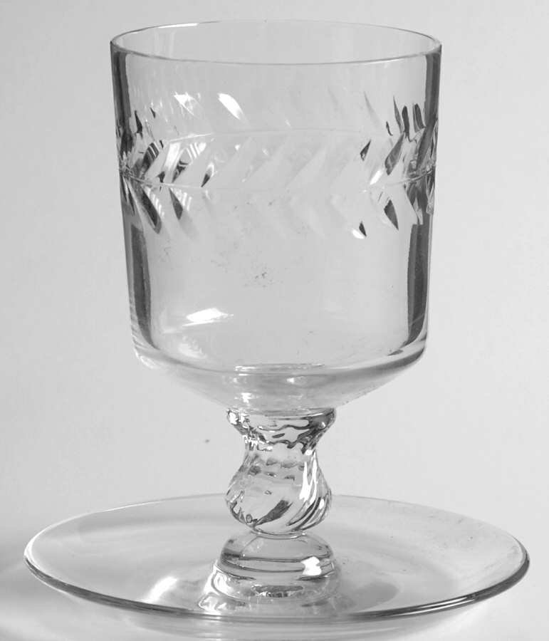 Laurel Wreath Clear (Stem 3700) Footed Cigarette Urn by Cambridge-1