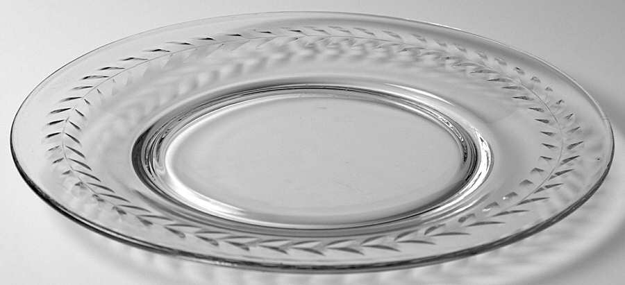 Laurel Wreath Clear (Stem 3700) Luncheon Plate by Cambridge-1