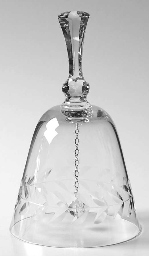 Laurel Wreath Clear (Stem 3700) Bell Made From Goblet by Cambridge-1