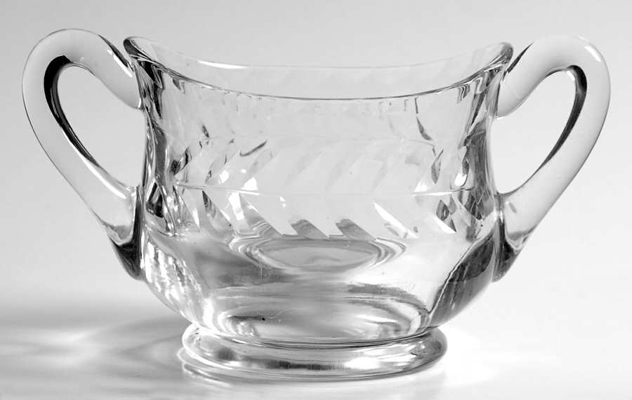 Laurel Wreath Clear (Stem 3700) Open Sugar by Cambridge-1