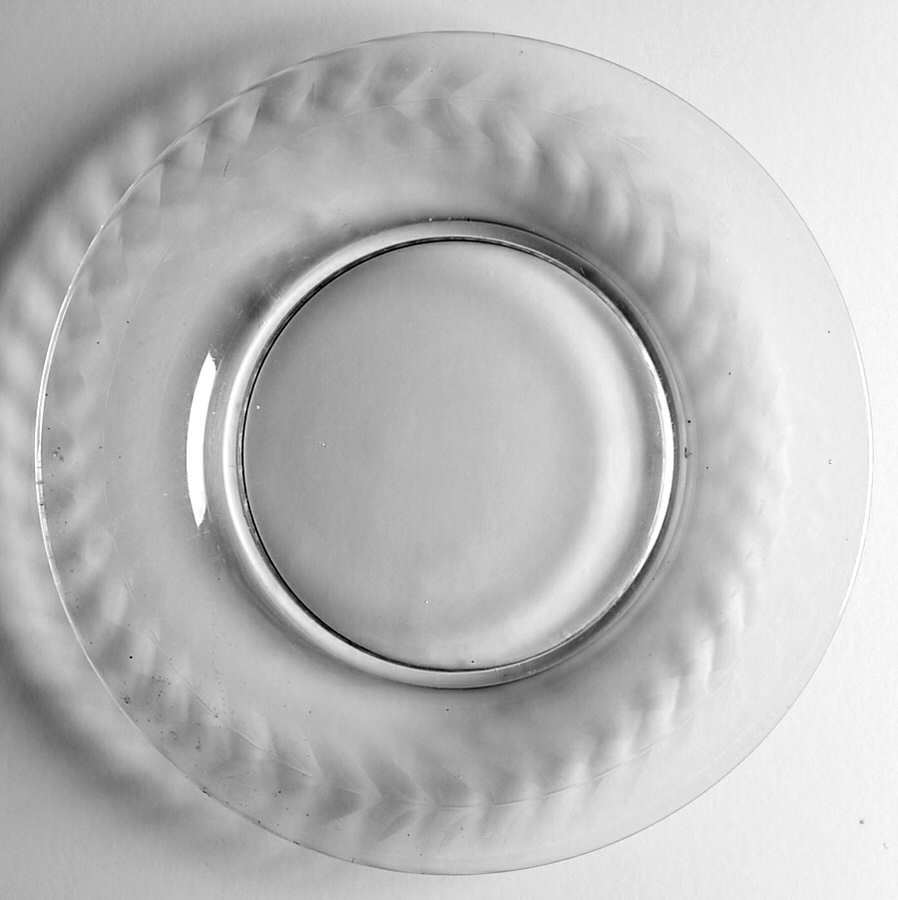 Laurel Wreath Clear (Stem 3700) Luncheon Plate by Cambridge-1