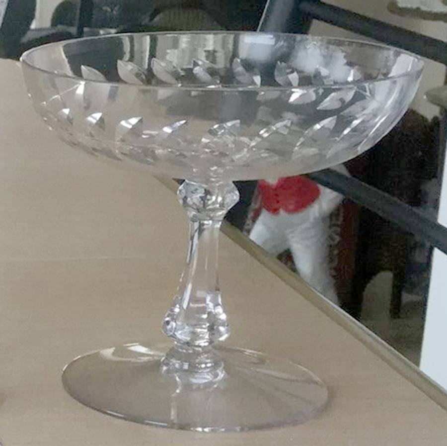 Laurel Wreath Clear (Stem 3700) Round Compote (Height X Width) by Cambridge-1