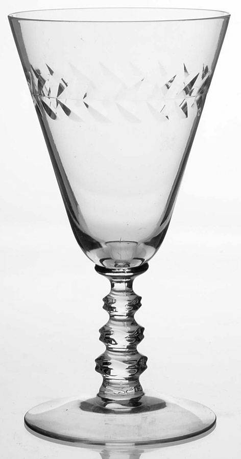 Laurel Wreath Clear (Stem 3139) Water Goblet by Cambridge-1
