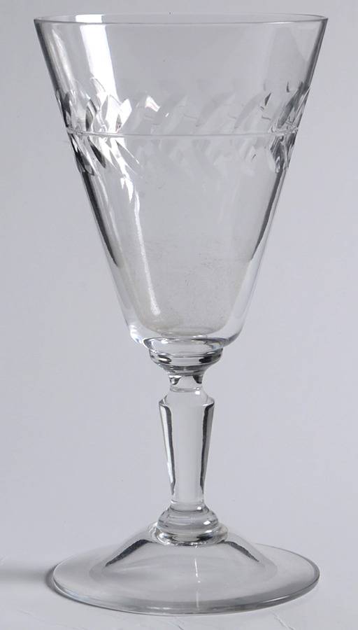 Laurel Wreath Clear (Stem 3106) Footed Tumbler by Cambridge-1