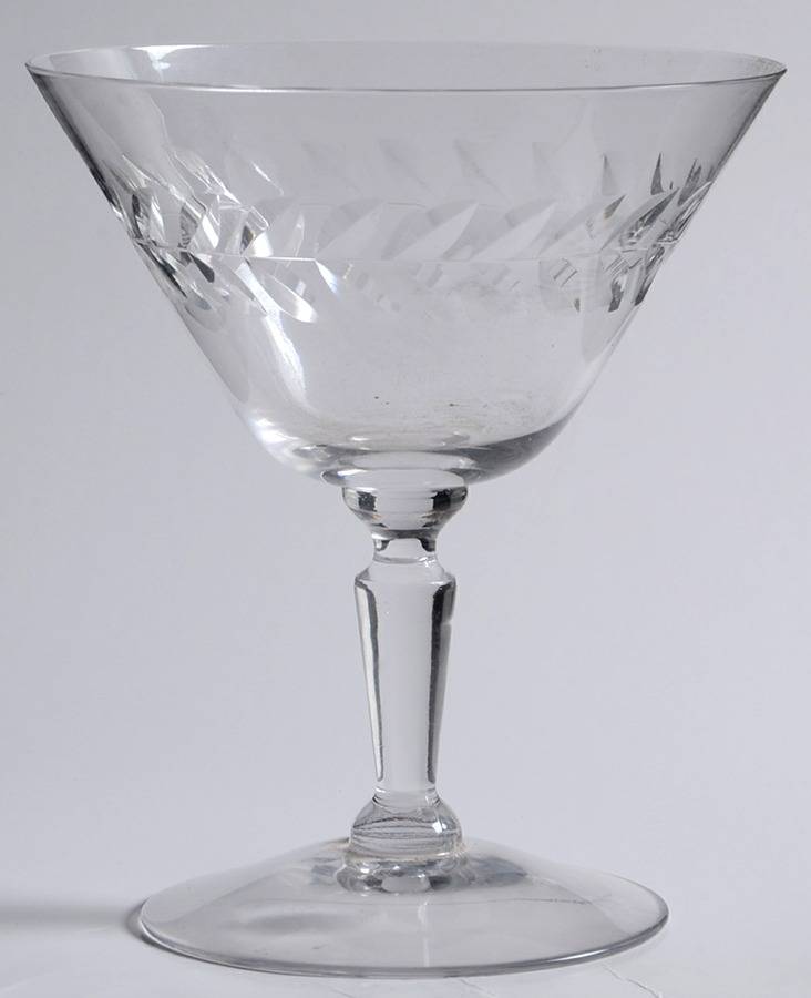 Laurel Wreath Clear (Stem 3106) Low Sherbet by Cambridge-1