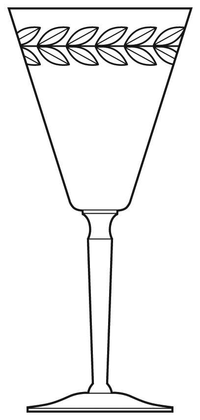 Laurel Wreath Clear (Stem 3106) Water Goblet by Cambridge-1