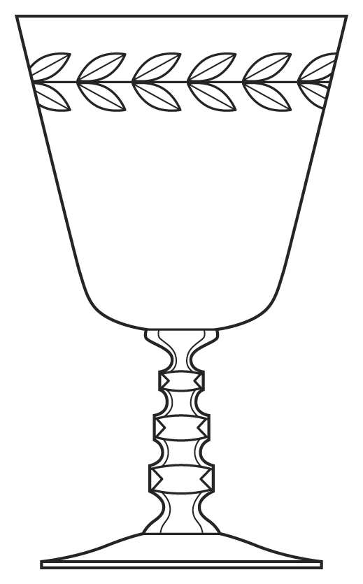 Laurel Wreath Water Goblet by Cambridge-1