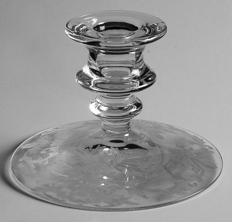 Lorna Clear (Stem 3035) 3" Single Light Candlestick by Cambridge-1