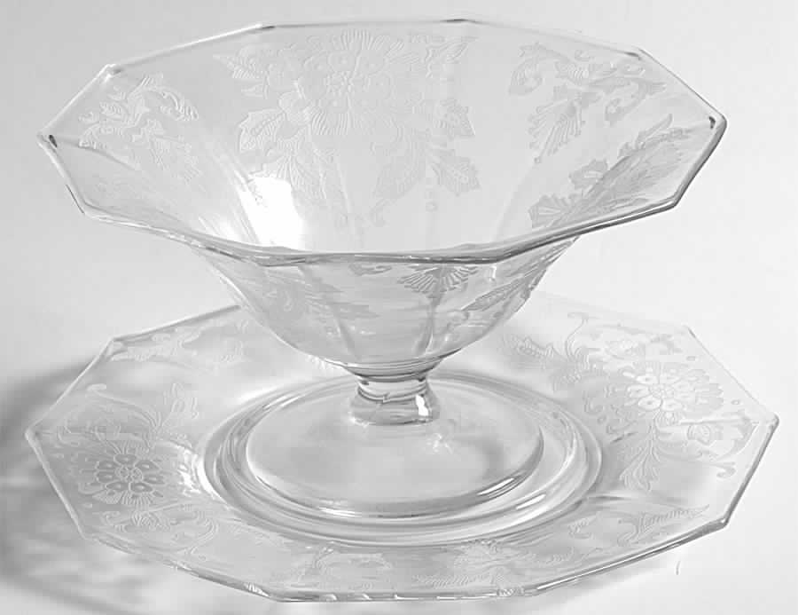 Lorna Clear (Stem 3035) Mayonnaise Bowl and Underplate by Cambridge-1