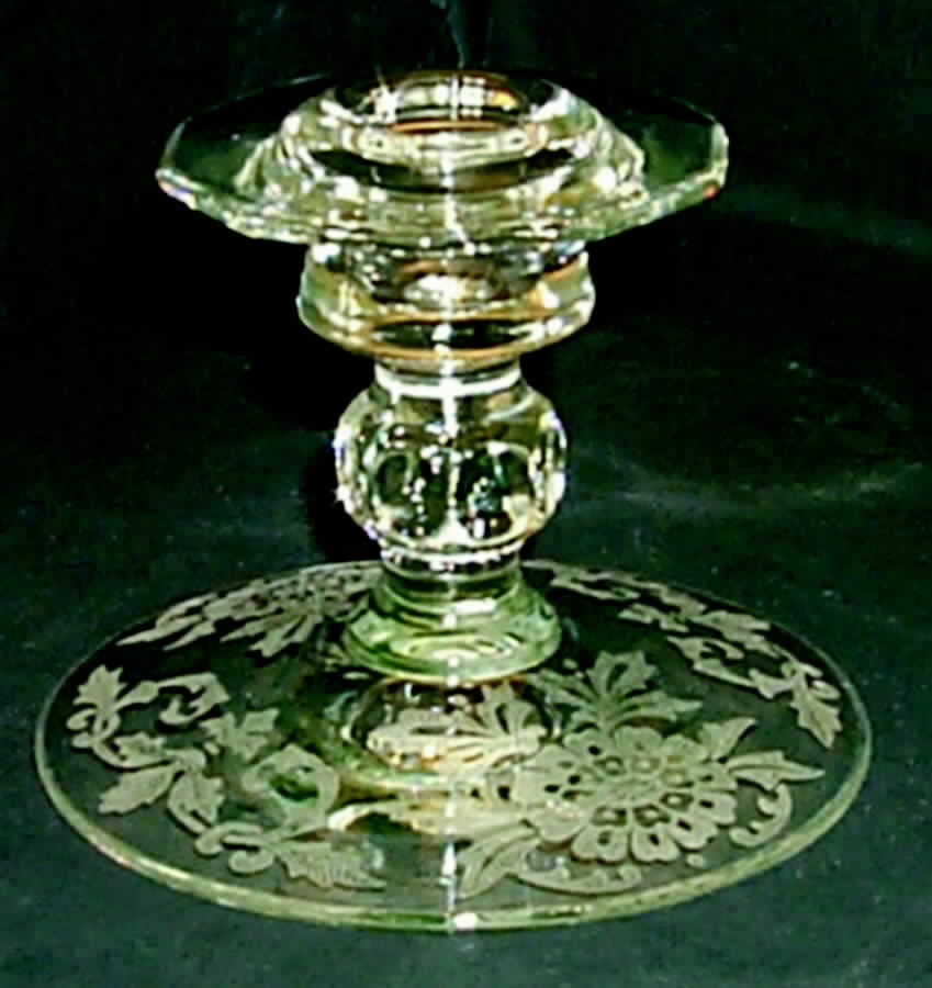 Lorna Clear (Stem 3035) Single Light Candlestick by Cambridge-1
