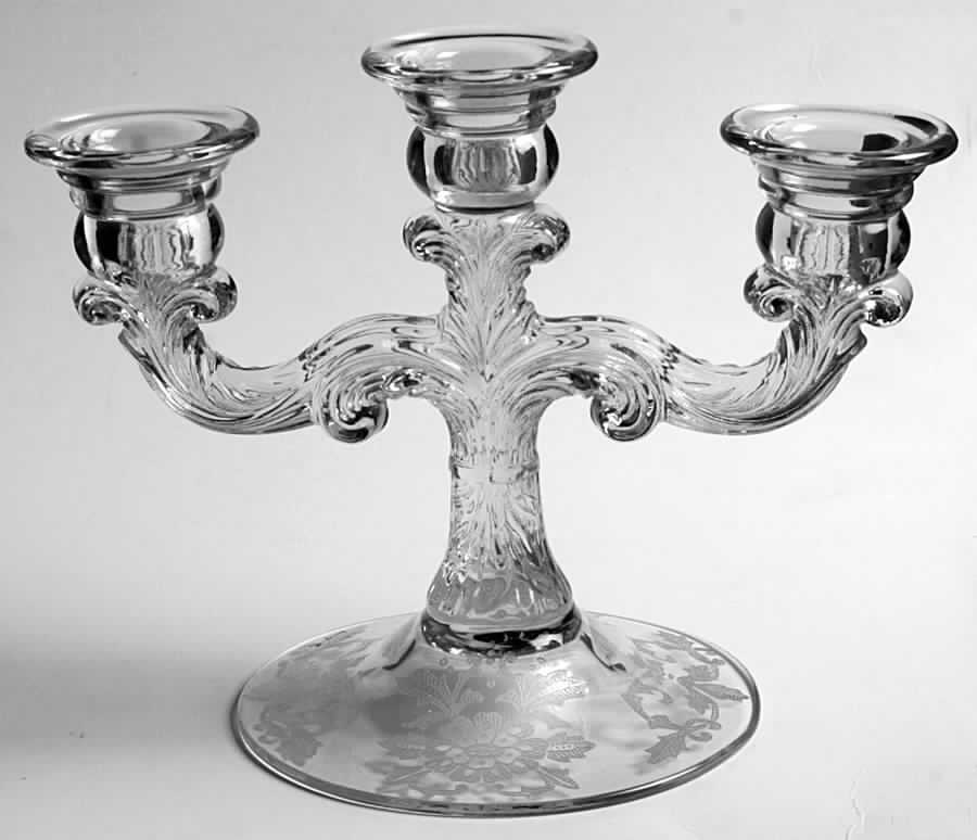 Lorna Clear (Stem 3035) 3 Light Candlestick by Cambridge-1